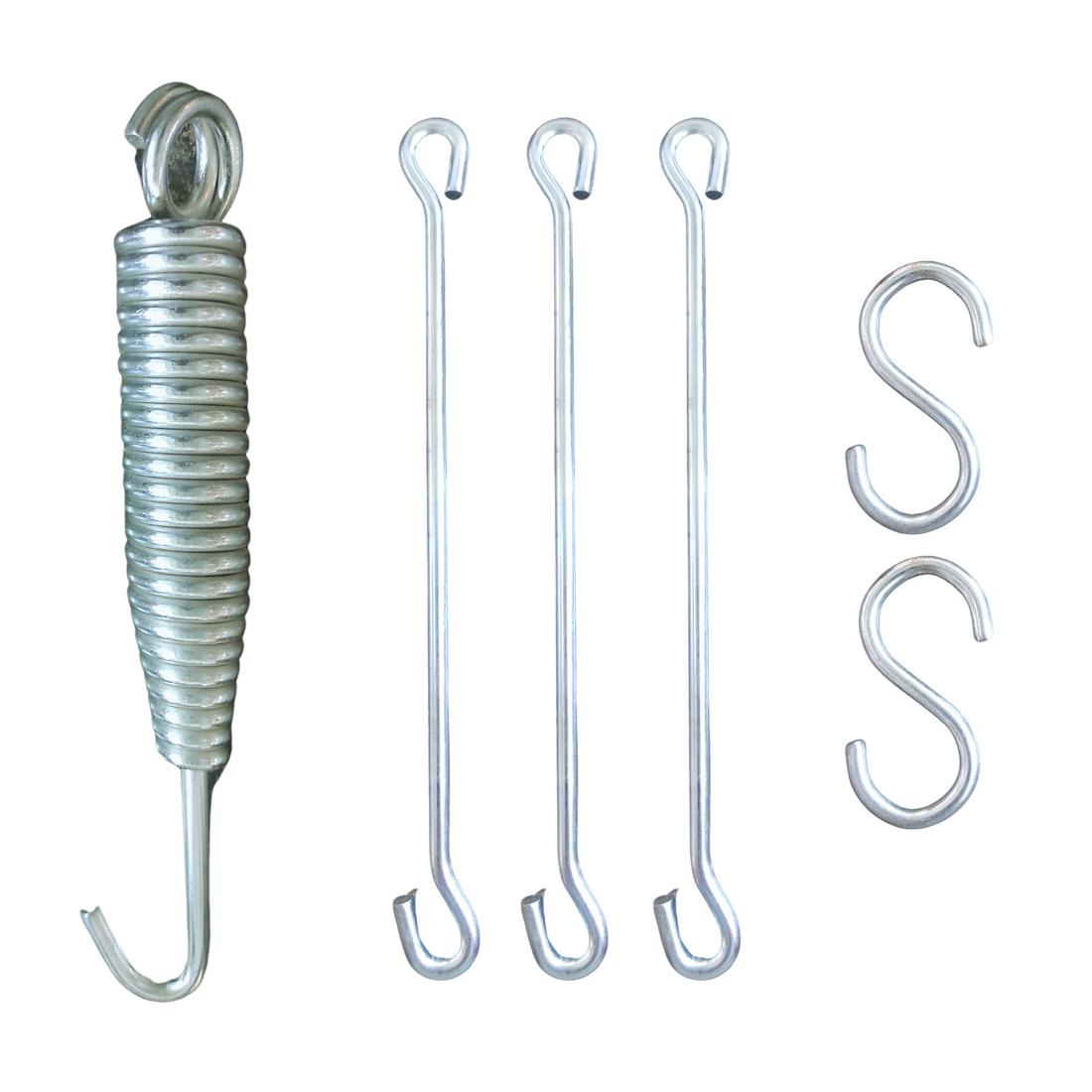 Hanging Accessories Set for Porch Swings - 1 Spring 3 Rod 2 S Hook